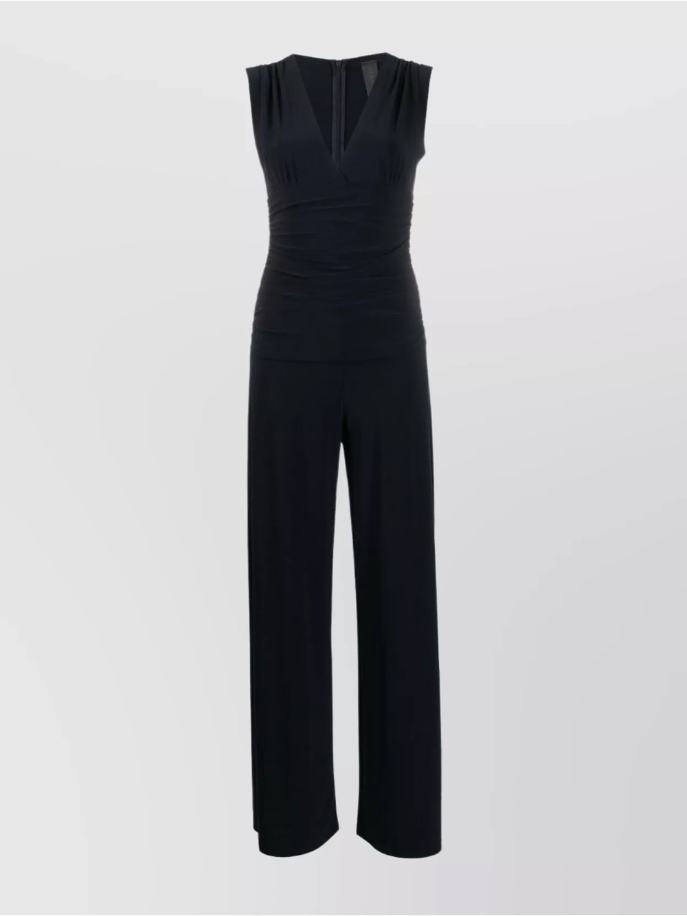 NORMA KAMALI SLEEVELESS V-NECK JUMPSUIT CINCHED WAIST S - Picture 5 of 13